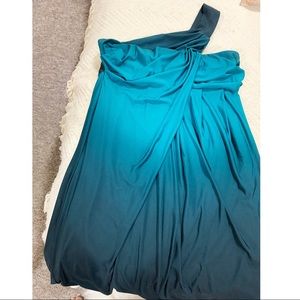 One-shoulder Ombré Dress
